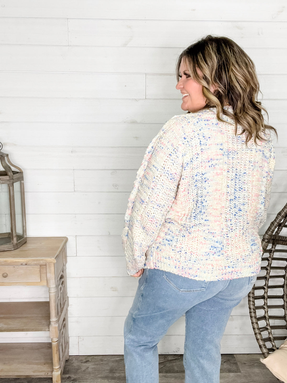"Dippin Dots" Round Neck Sweater