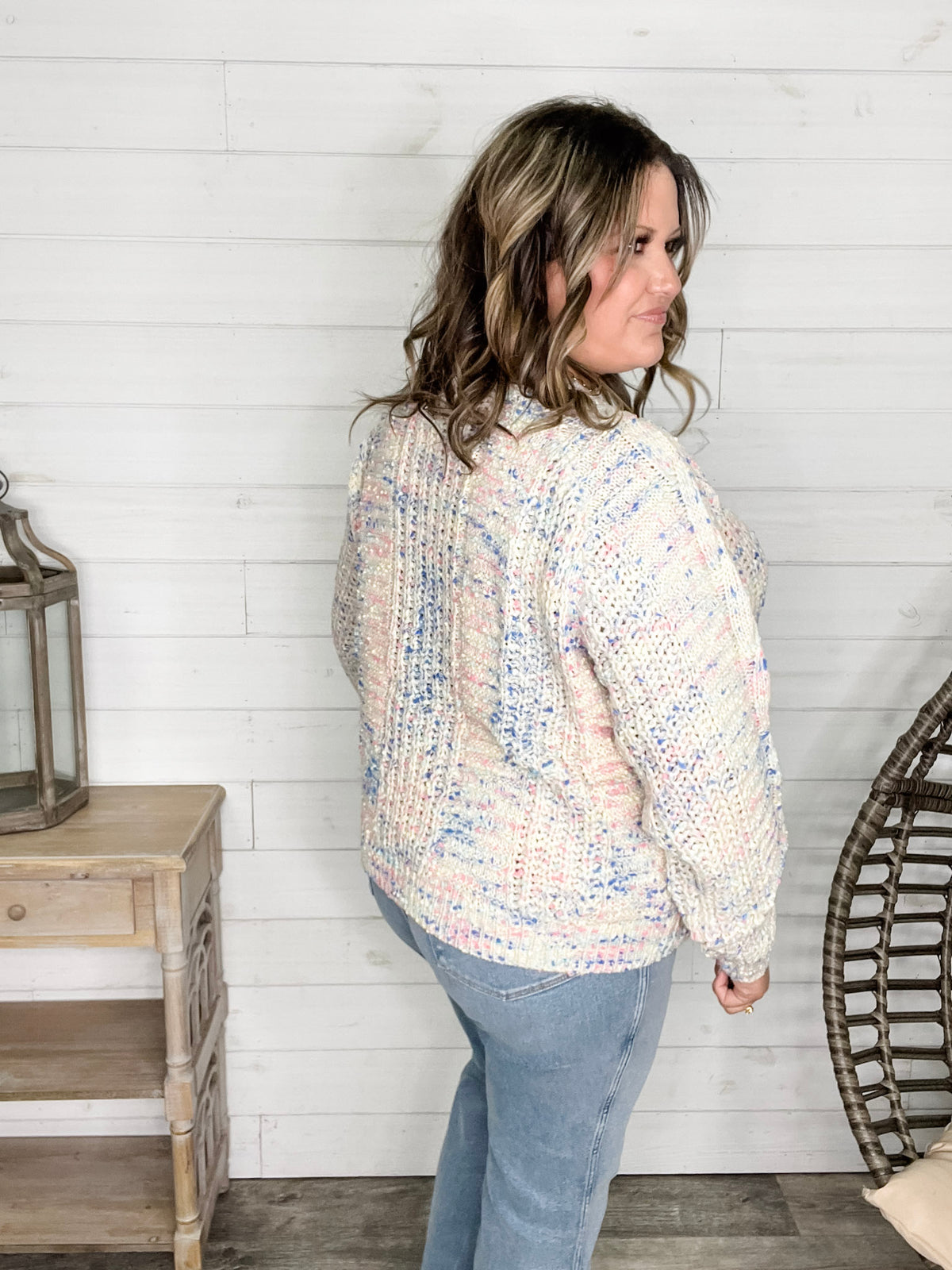 "Dippin Dots" Round Neck Sweater