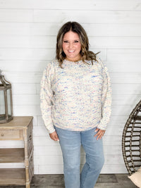 "Dippin Dots" Round Neck Sweater