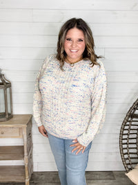 "Dippin Dots" Round Neck Sweater