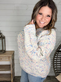 "Dippin Dots" Round Neck Sweater