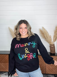 "Merry & Bright" Long Sleeve Sweater