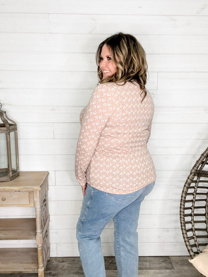 "Saguara" Long Sleeve V Neck