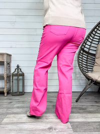 Judy Blue "Where's Ken?" Hot Pink Straight Leg Jeans