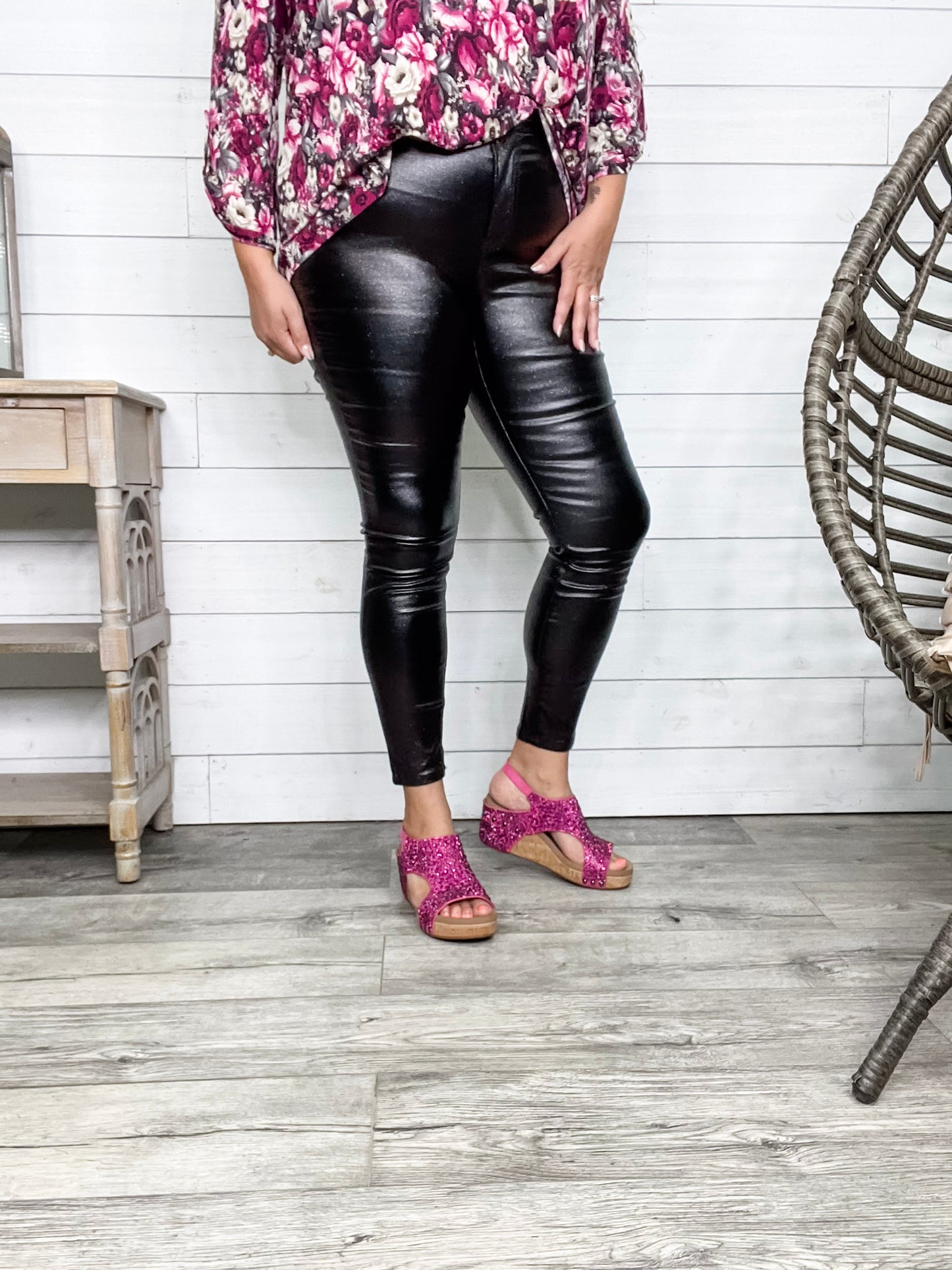 YMI hyperstretch Metallic Skinny (Black)