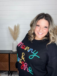 "Merry & Bright" Long Sleeve Sweater