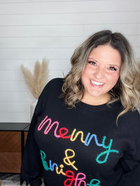"Merry & Bright" Long Sleeve Sweater