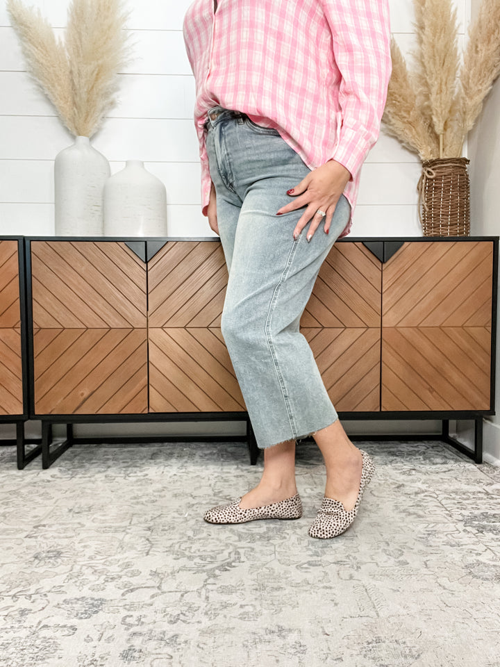 Judy Blue "Smashing and Dashing" Tummy Control Wide Leg Crop