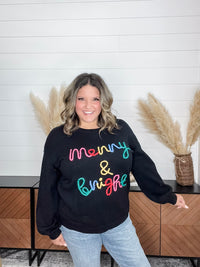"Merry & Bright" Long Sleeve Sweater