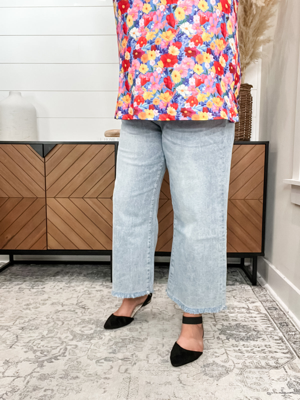 Mica Denim "Precious" Ankle Wide Leg Jeans