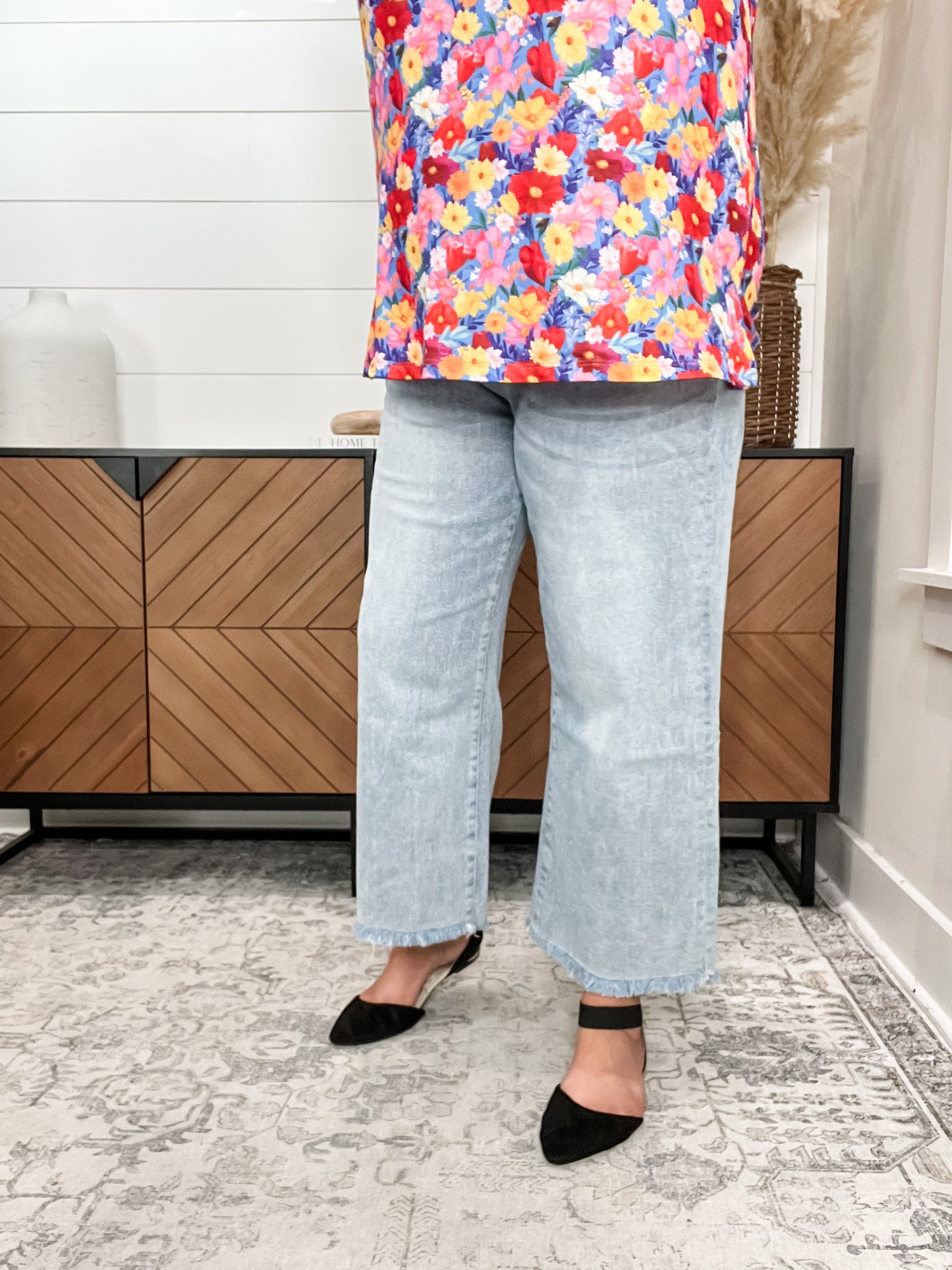 Mica Denim "Precious" Ankle Wide Leg Jeans