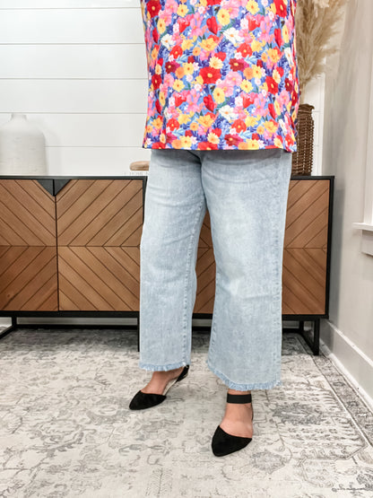 Mica Denim "Precious" Ankle Wide Leg Jeans