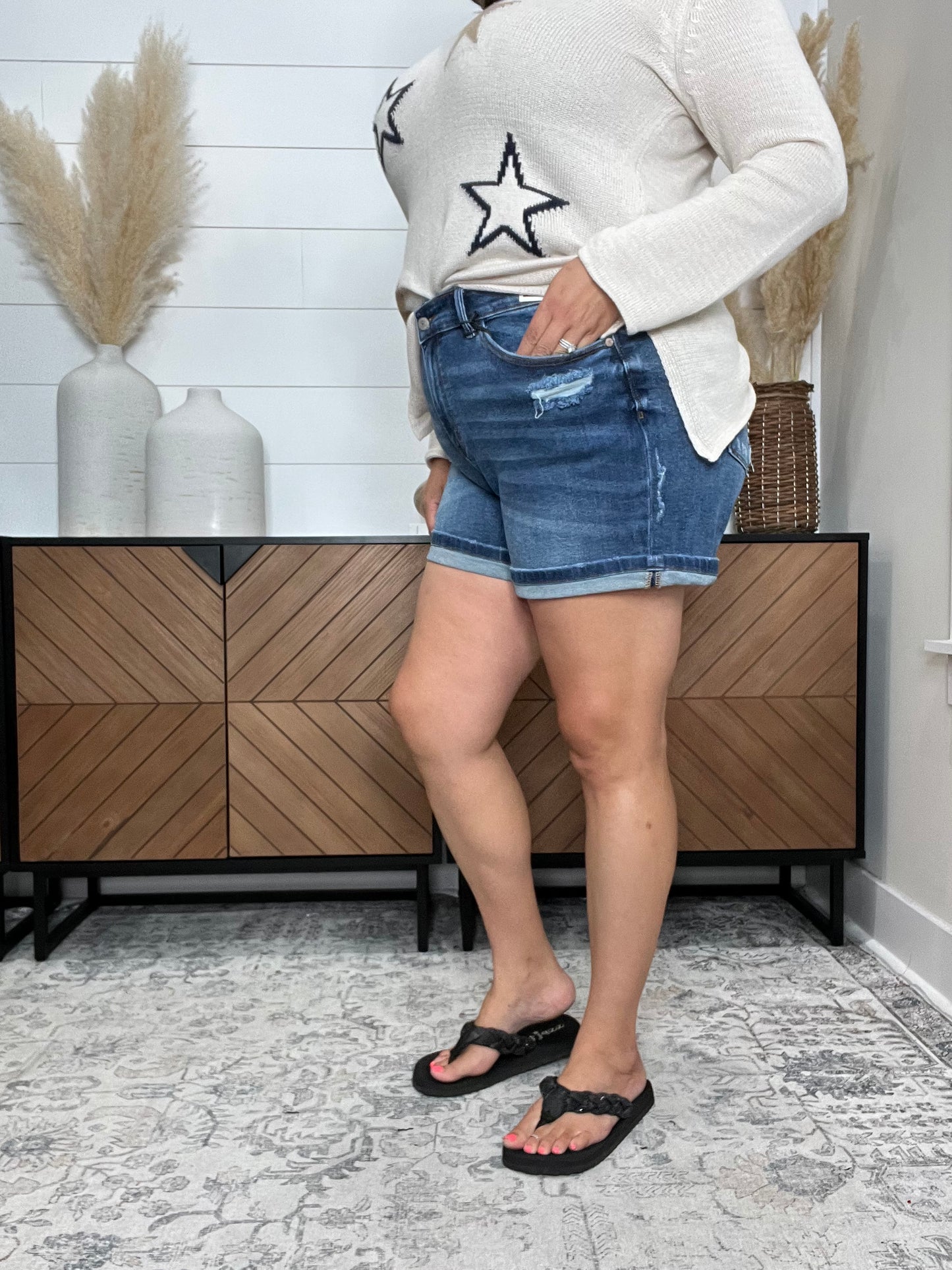 Judy Blue "She's Here" Shorts