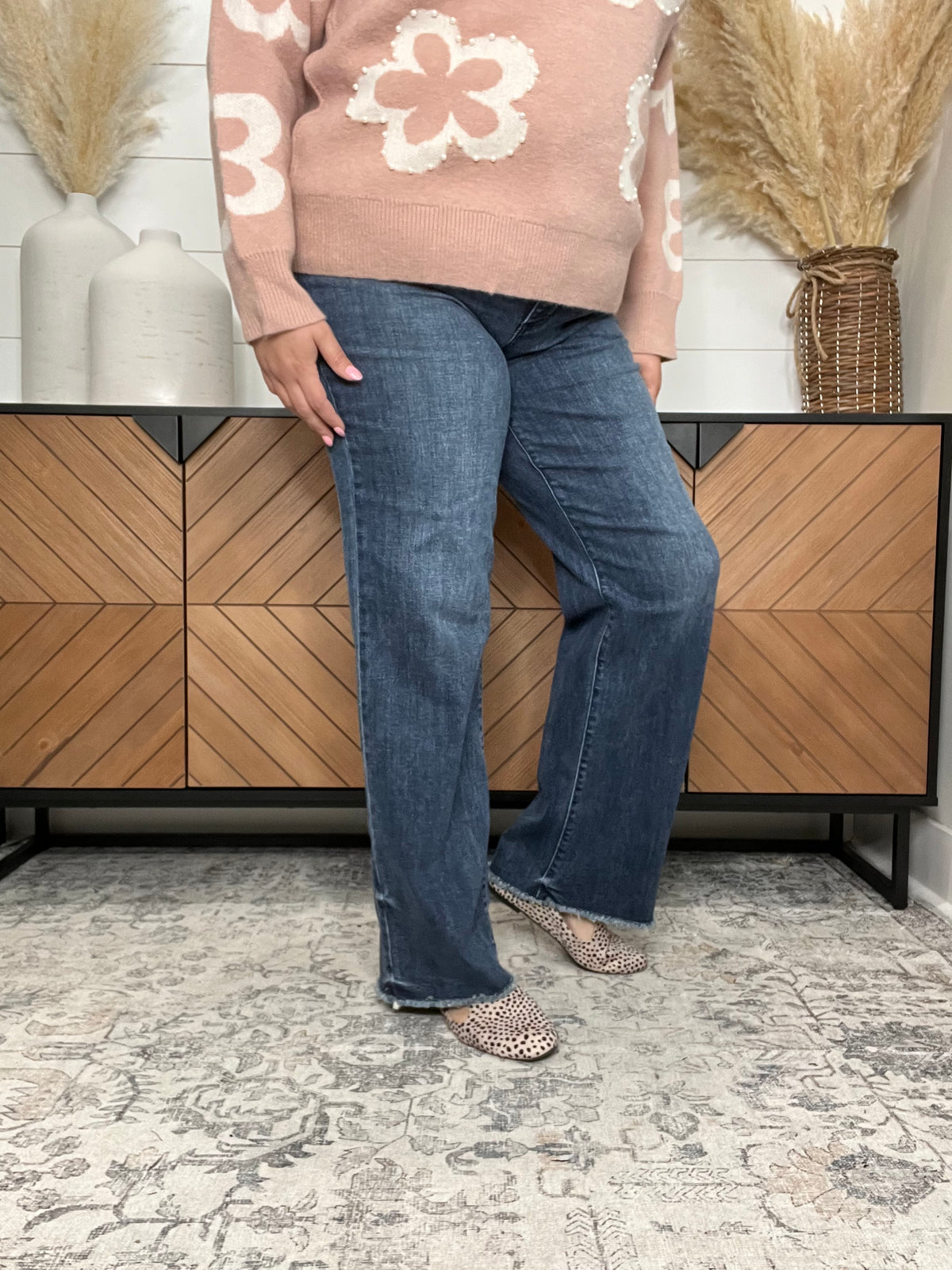 Judy Blue "Monkey Business" Wide Leg Jeans