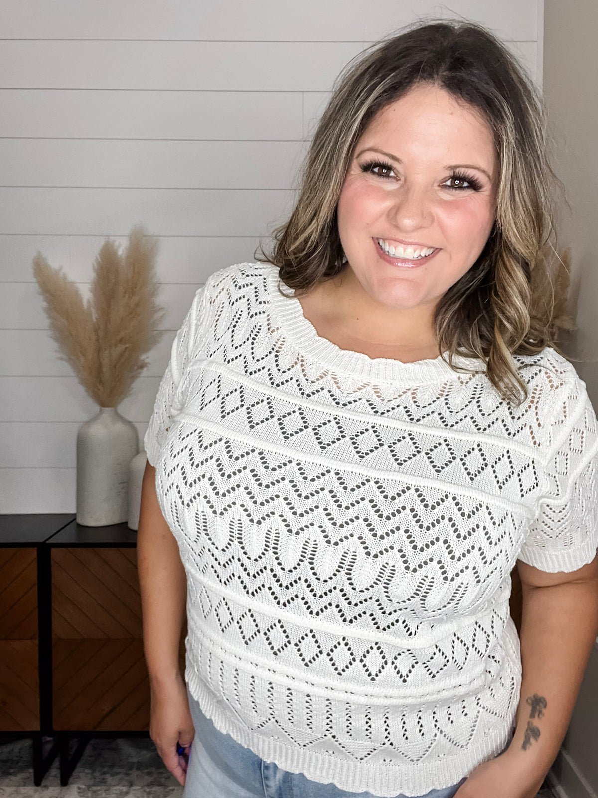 "Colleague" Short Sleeve Sweater
