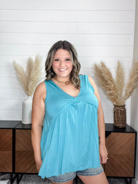 "Maine" Oversized Ruffle Tank