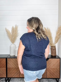 "Spinnaker" USA Yarn Embroidered Cap Sleeve Sweater