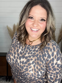Dear Scarlett "Down With It" Animal Print Long Sleeve Weekender Style