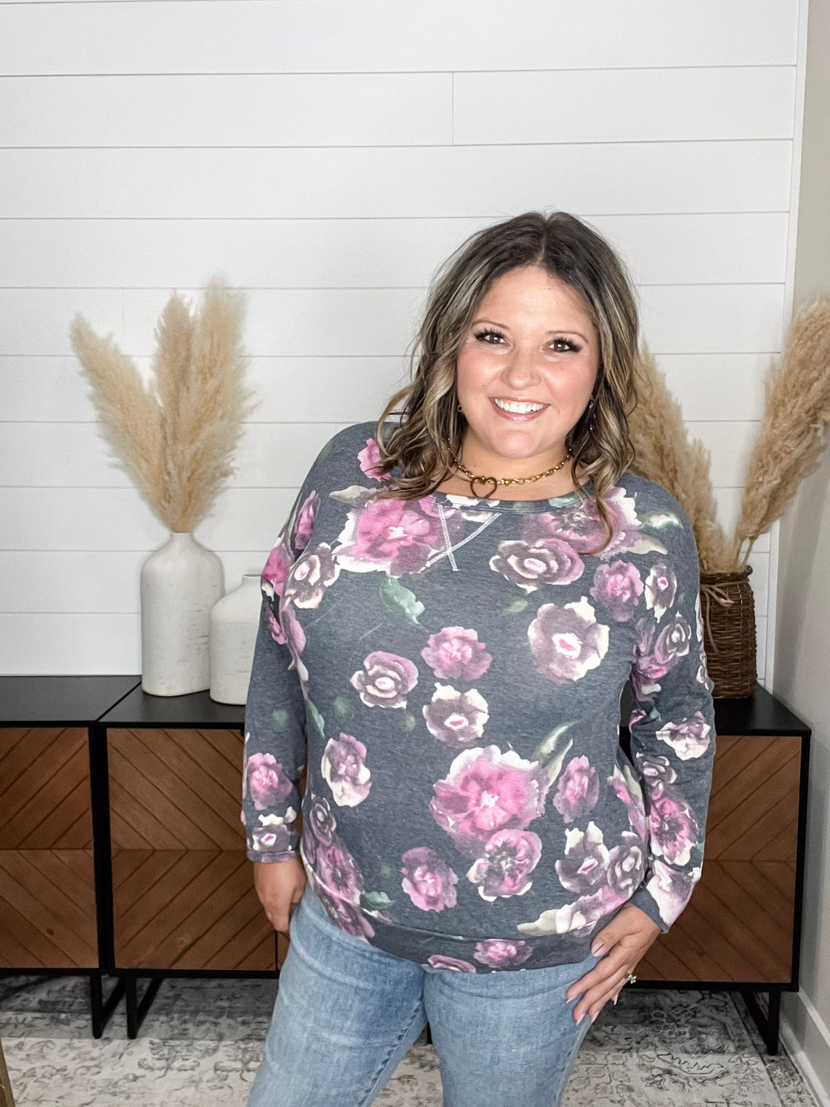 Dear Scarlett "It's Over" Floral Long Sleeve Weekender Style