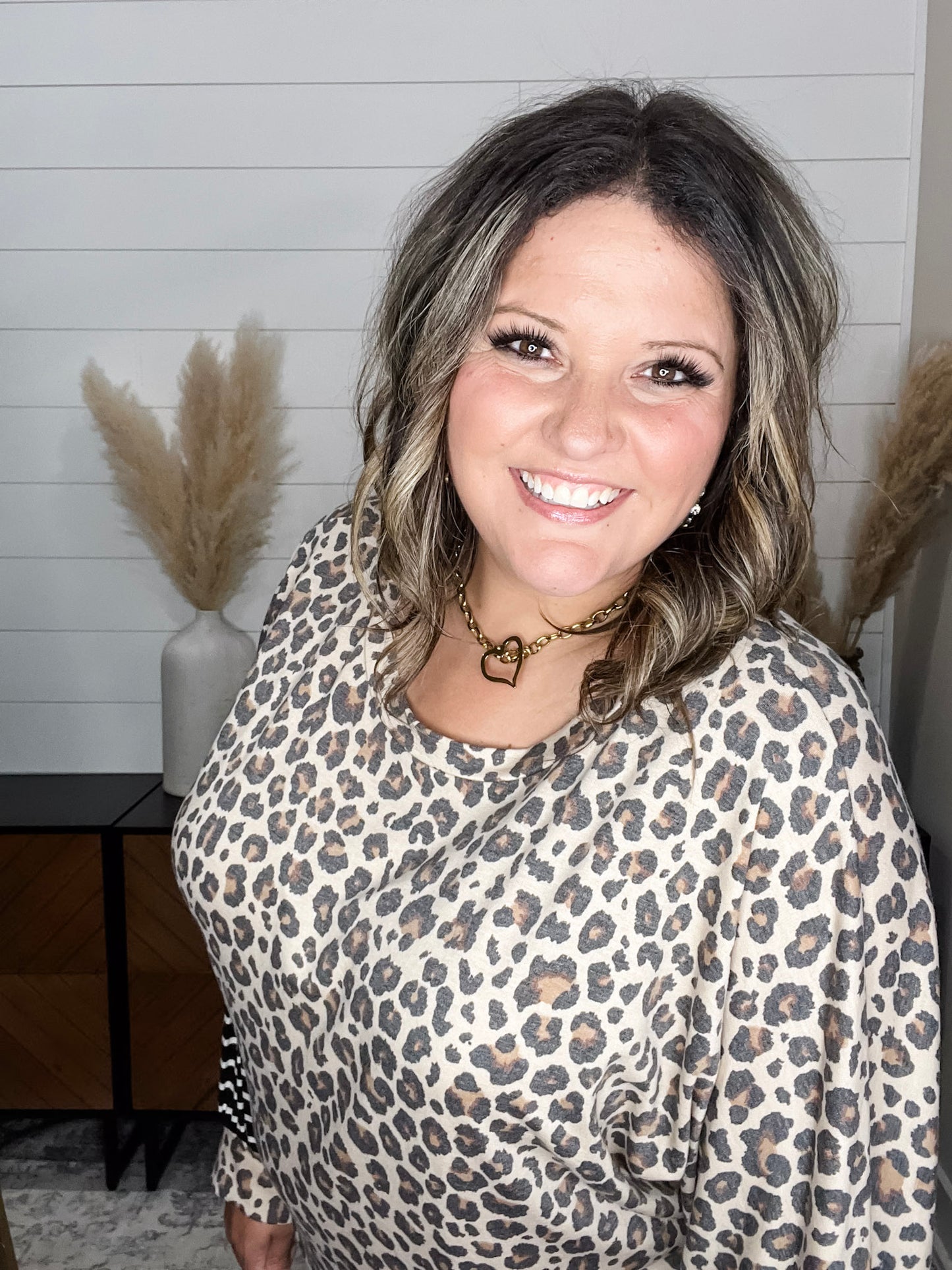 "Legit" Animal Print Long Sleeve Boxy Weekender