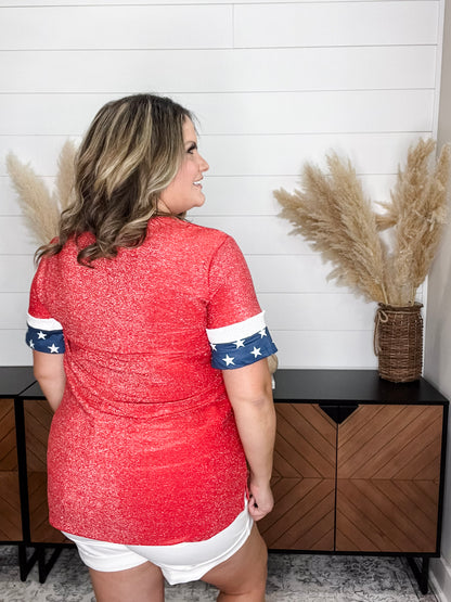 "Boom" Short Sleeve Sequin, Glitter and Shine