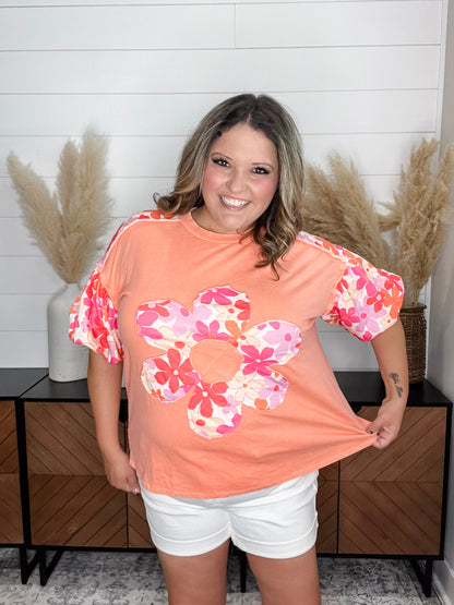 J.Her "Poppin Papaya" Balloon Sleeve