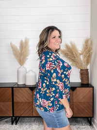 Dear Scarlett "April" 3/4 Sleeve V Neck
