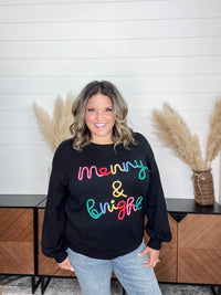 "Merry & Bright" Long Sleeve Sweater