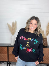 "Merry & Bright" Long Sleeve Sweater