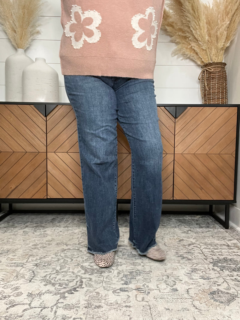 Judy Blue "Monkey Business" Wide Leg Jeans