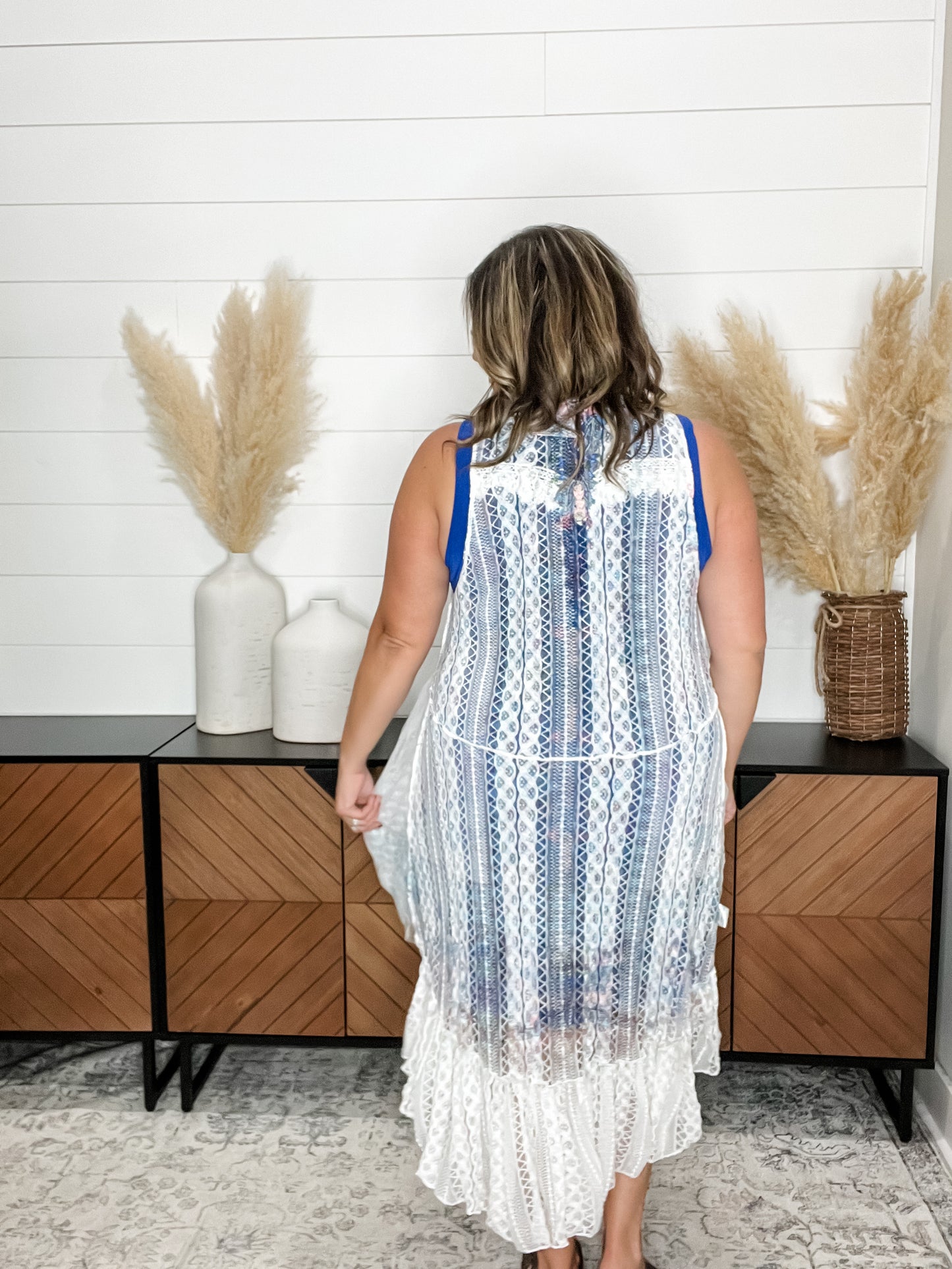"Destin" Hi-Low Lace Vest