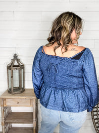"Swiftly" Sparkle Peplum Top