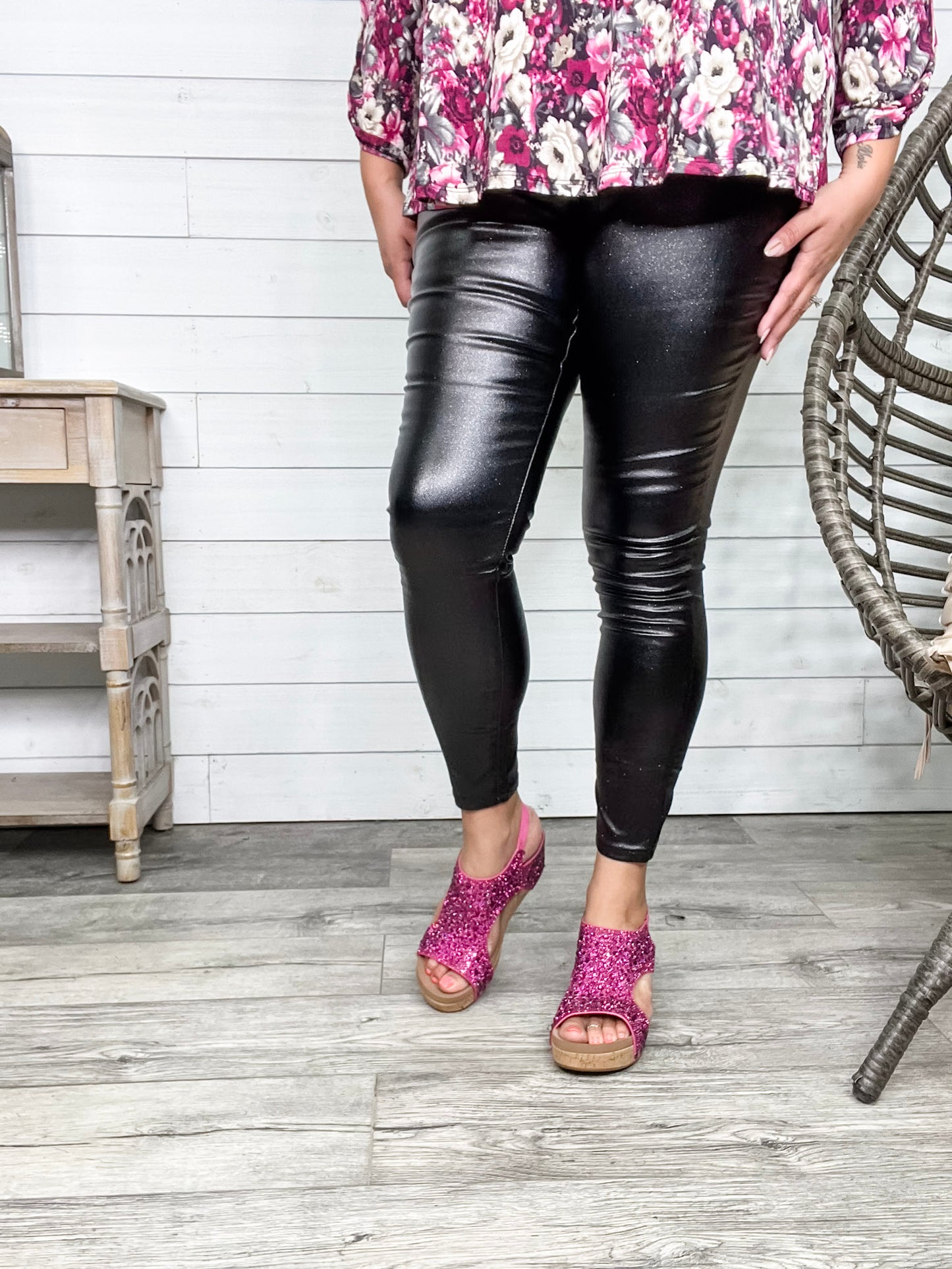YMI hyperstretch Metallic Skinny (Black)