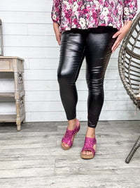 YMI hyperstretch Metallic Skinny (Black)