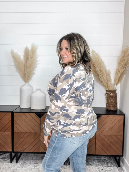 "Sinking Ship" Camo Long Sleeve Weekender Style