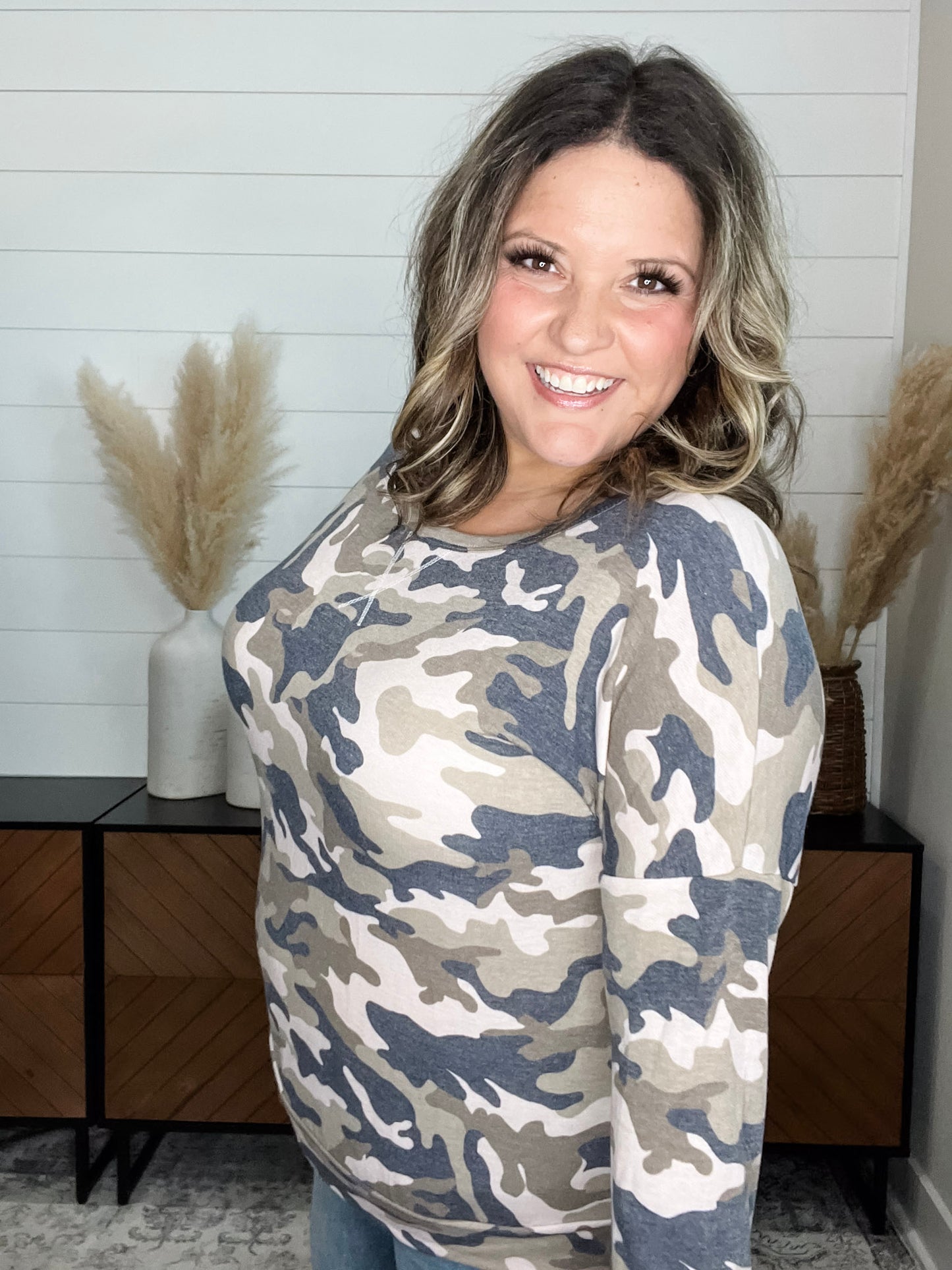 "Sinking Ship" Camo Long Sleeve Weekender Style