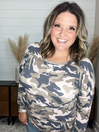 Dear Scarlett "Sinking Ship" Camo Long Sleeve Weekender Style