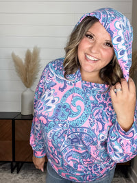 Dear Scarlett "Signal" Paisley Balloon Sleeve Hoodie