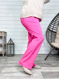Judy Blue "Where's Ken?" Hot Pink Straight Leg Jeans
