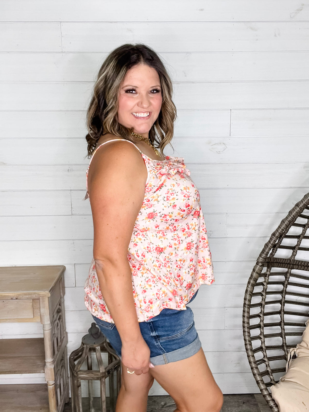 "Anita" Floral Adjustable Strap Cami