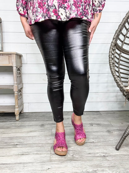 YMI hyperstretch Metallic Skinny (Black)