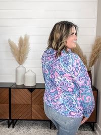 Dear Scarlett "Signal" Paisley Balloon Sleeve Hoodie