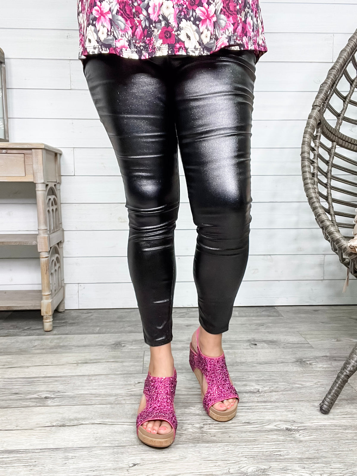 YMI hyperstretch Metallic Skinny (Black)