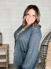 "Step Aside" Balloon Sleeve Cardigan
