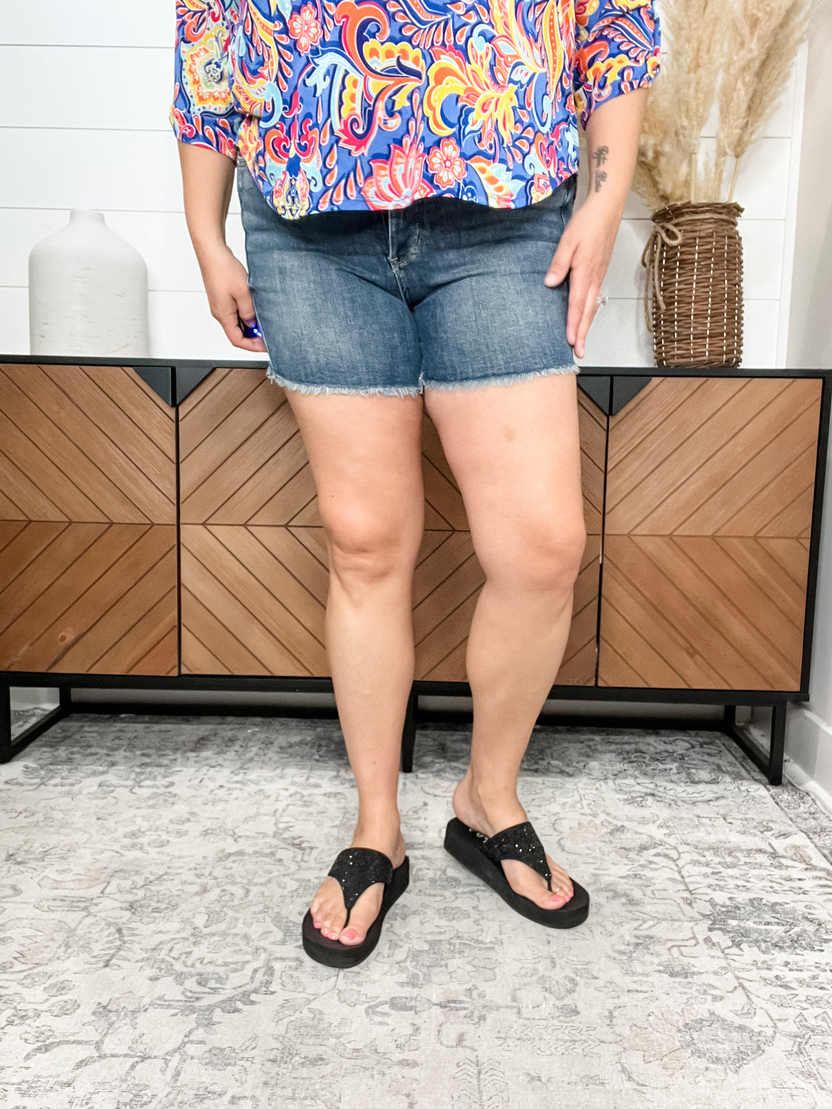 Judy Blue "She Gone" Tummy Control Shorts