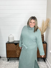 Dear Scarlett Travel Plush Knit Dress (Teal)