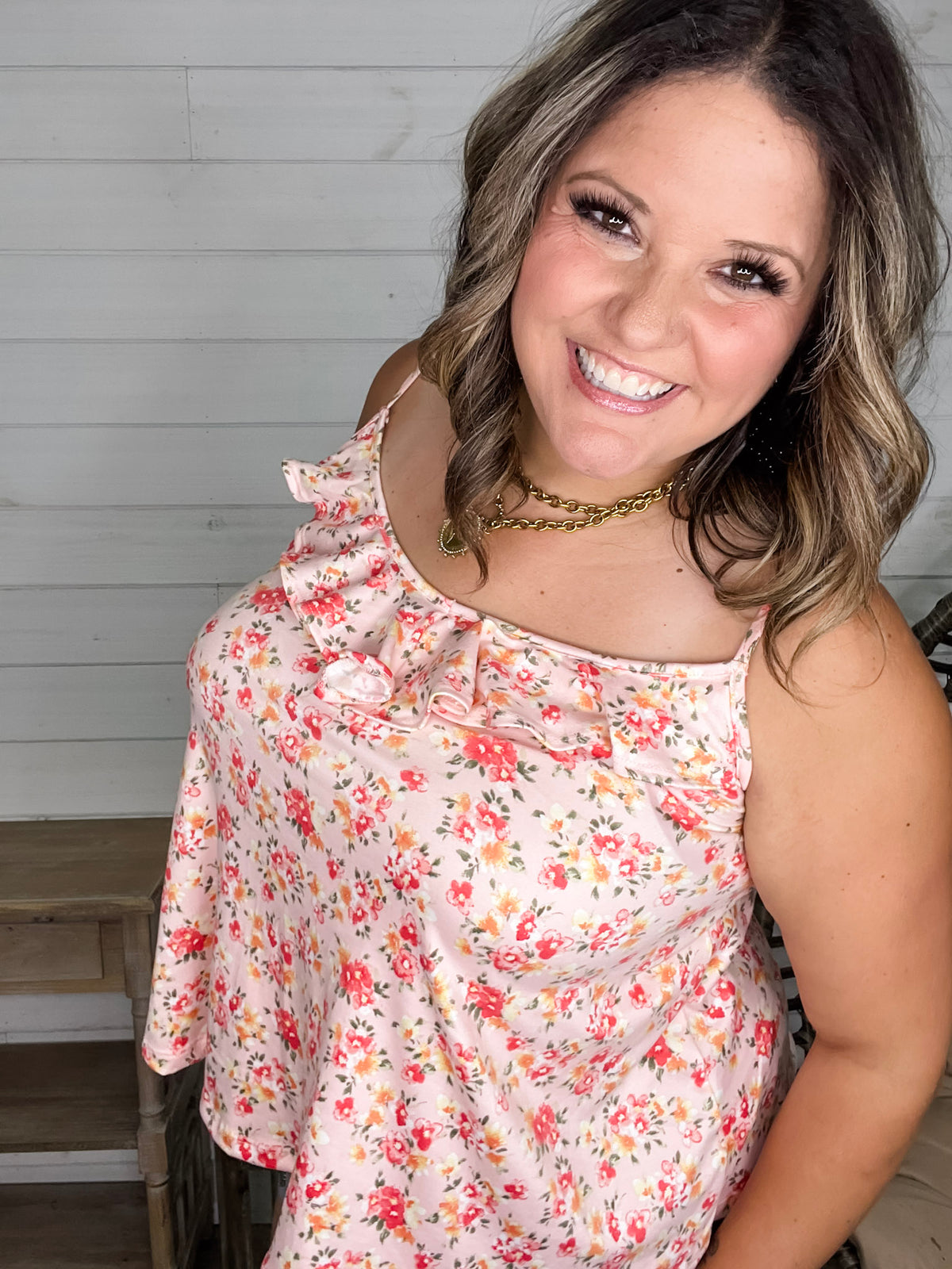 "Anita" Floral Adjustable Strap Cami