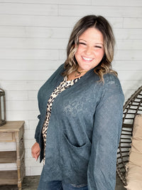 "Step Aside" Balloon Sleeve Cardigan