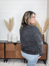 Sequin Cheers Long Sleeve (Black)