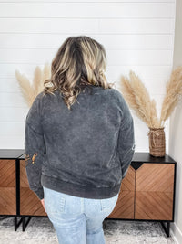 Sequin Cheers Long Sleeve (Black)